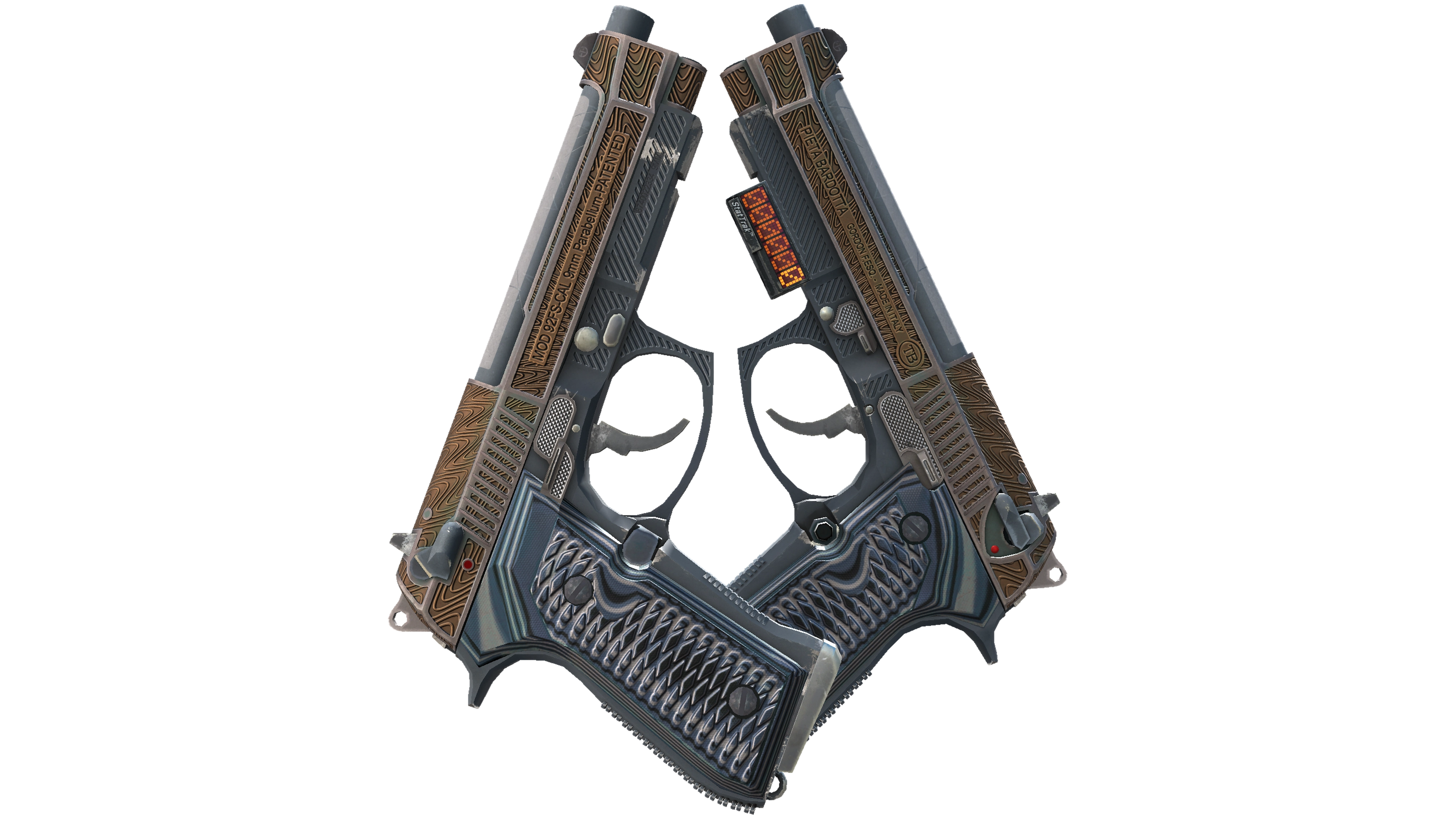 StatTrak™ Dual Berettas | Tread (Field-Tested) thumbnail