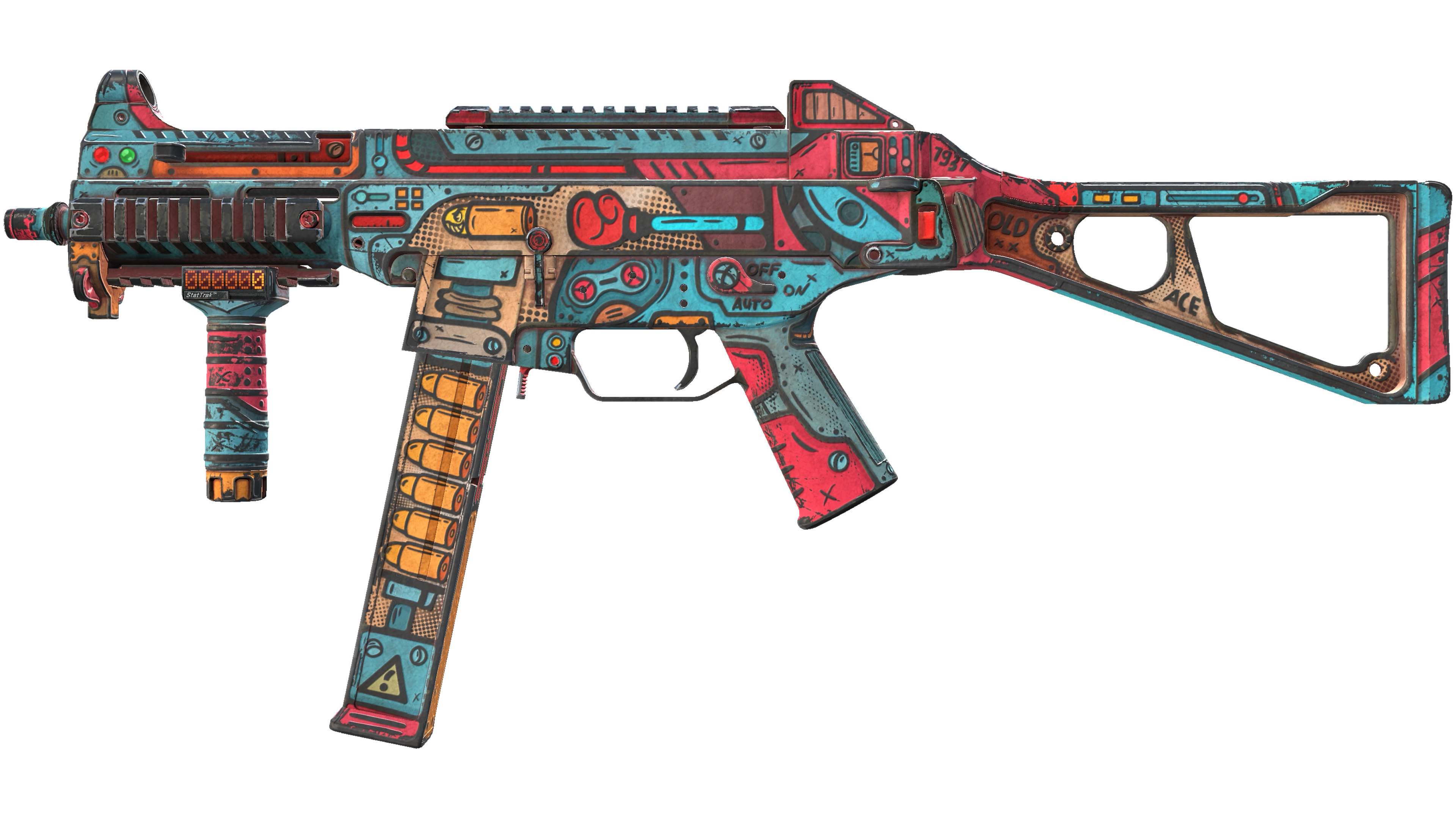 StatTrak™ UMP-45 | K.O. Factory (Well-Worn) thumbnail