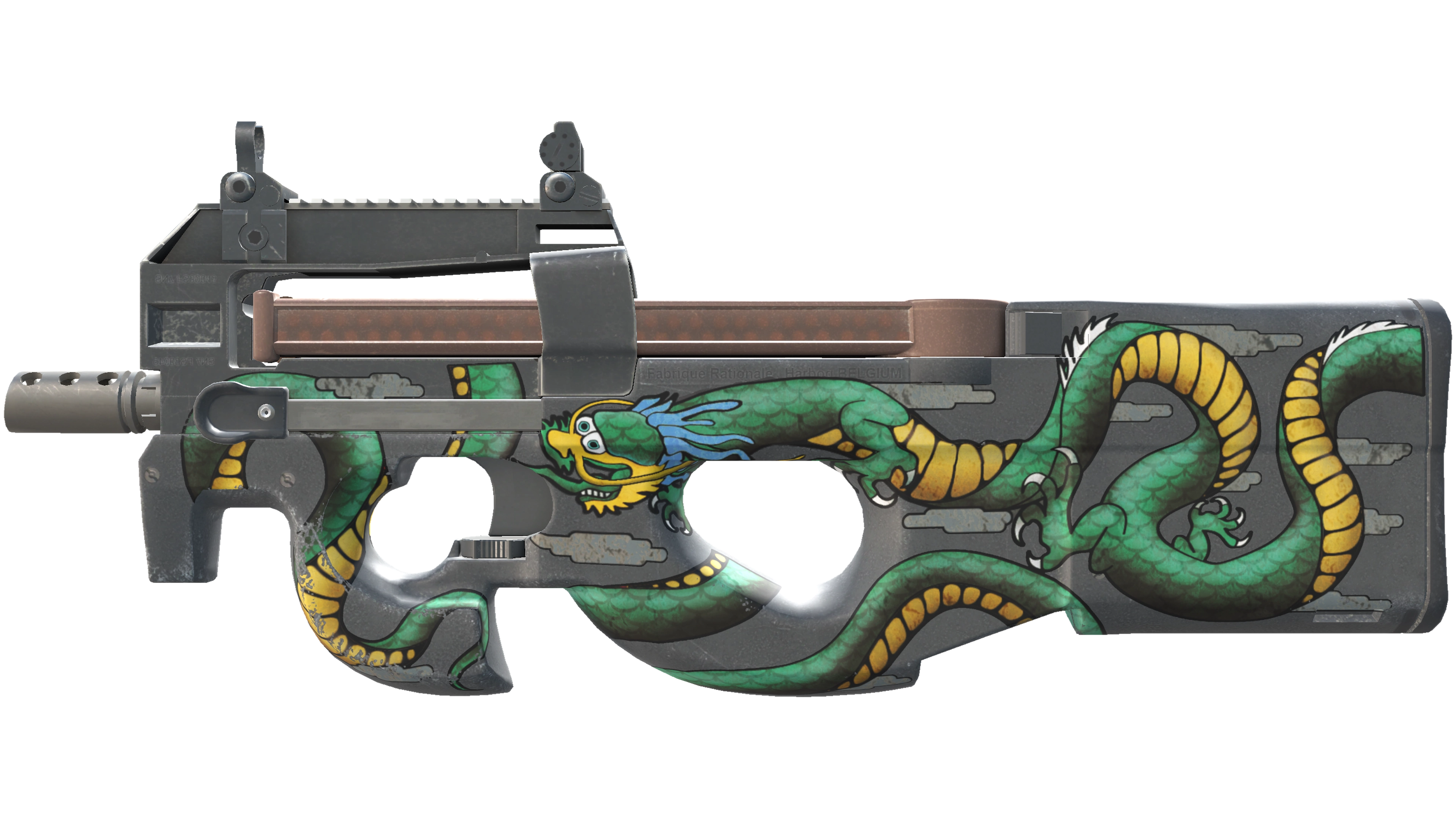 StatTrak™ P90 | Emerald Dragon (Minimal Wear)
