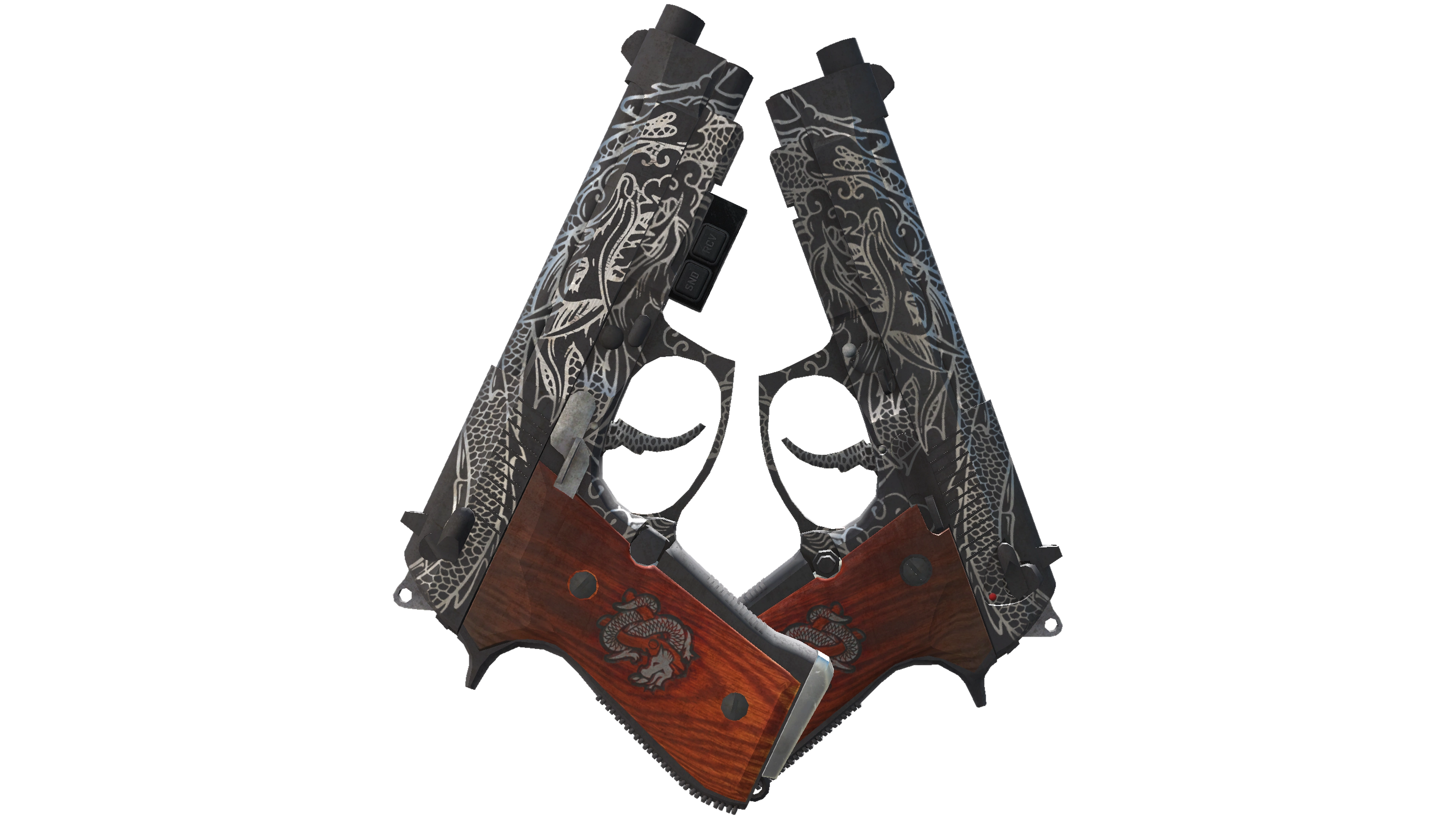 StatTrak™ Dual Berettas | Dualing Dragons (Battle-Scarred) thumbnail