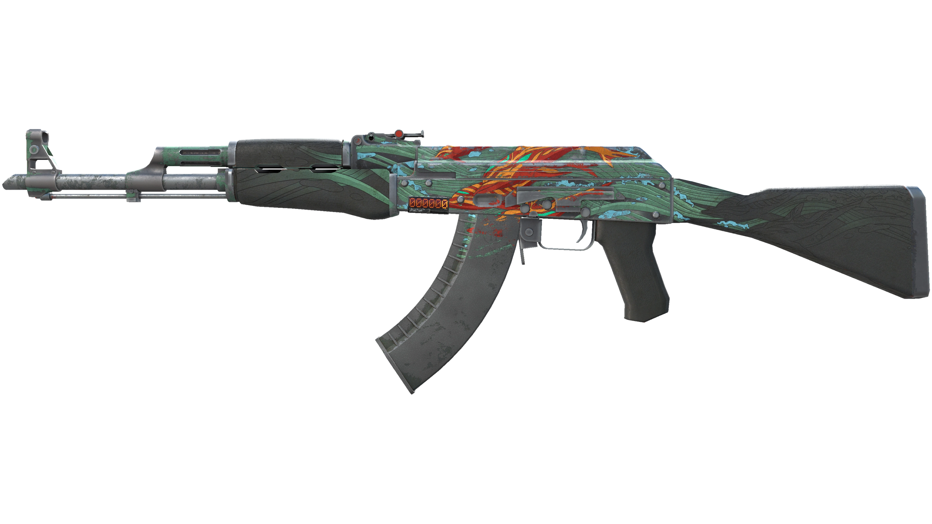 StatTrak™ AK-47 | Aquamarine Revenge (Battle-Scarred)