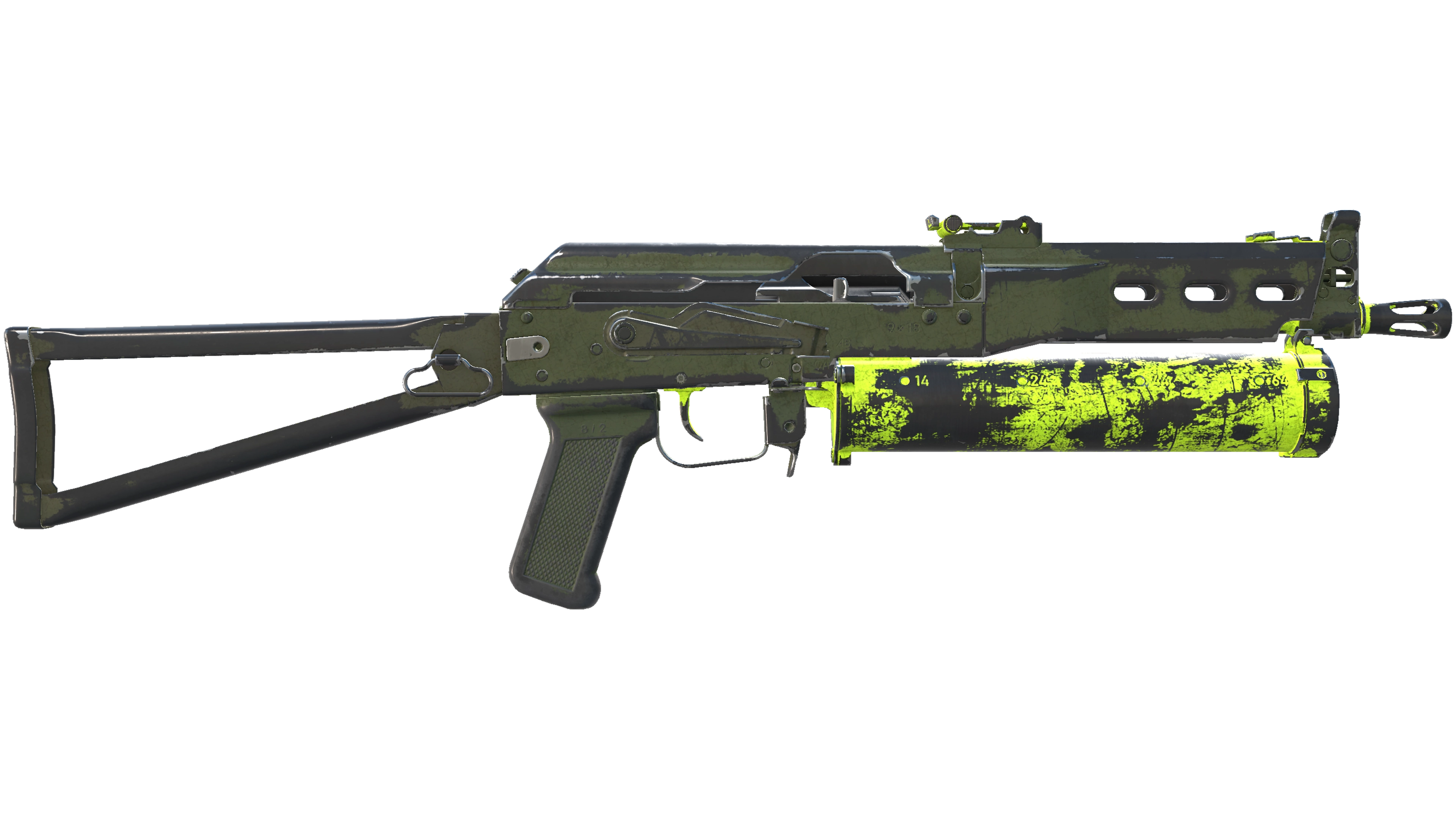 Miniatura de PP-Bizon | Chemical Green (Battle-Scarred)