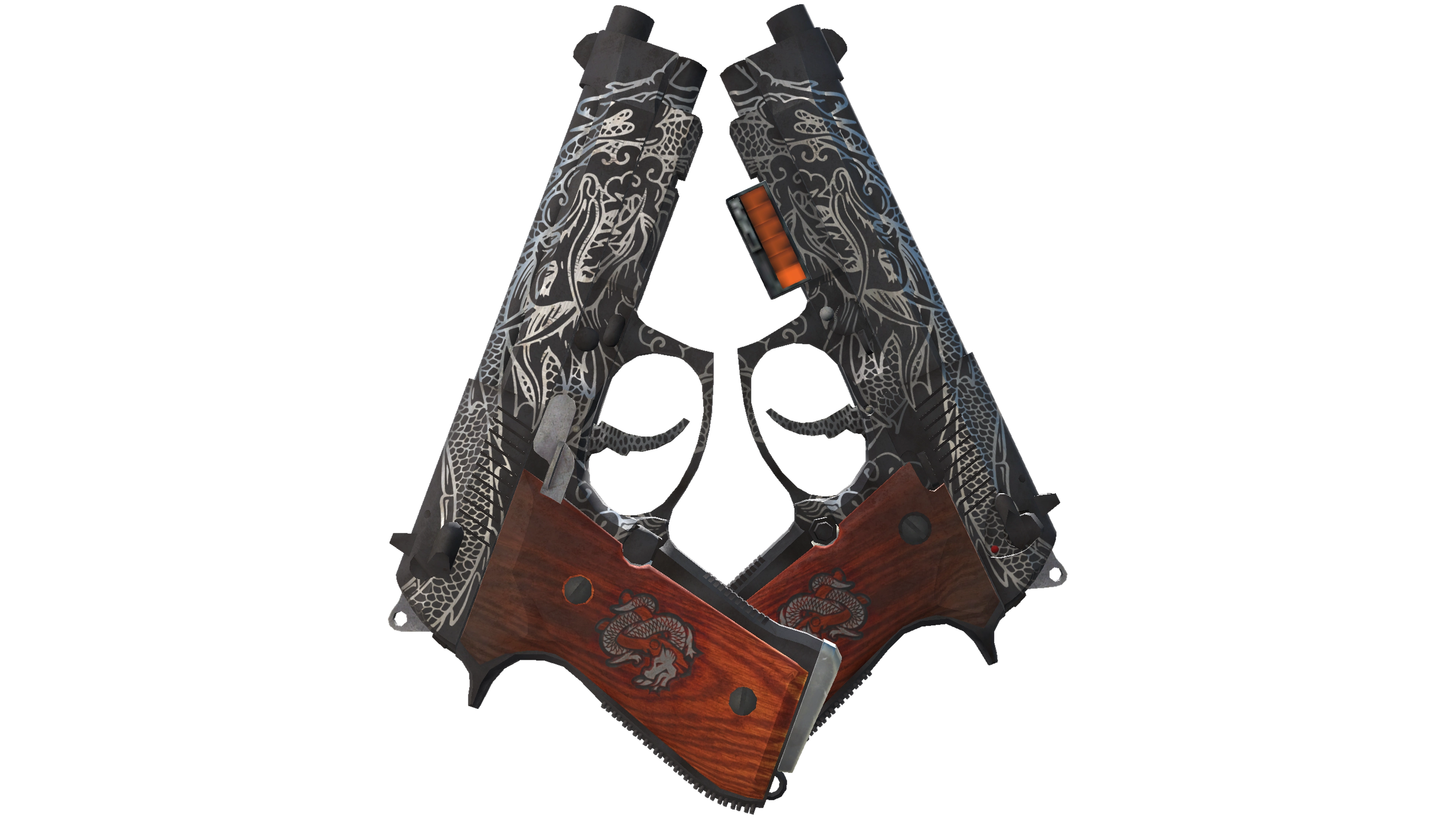 StatTrak™ Dual Berettas | Dualing Dragons (Battle-Scarred)