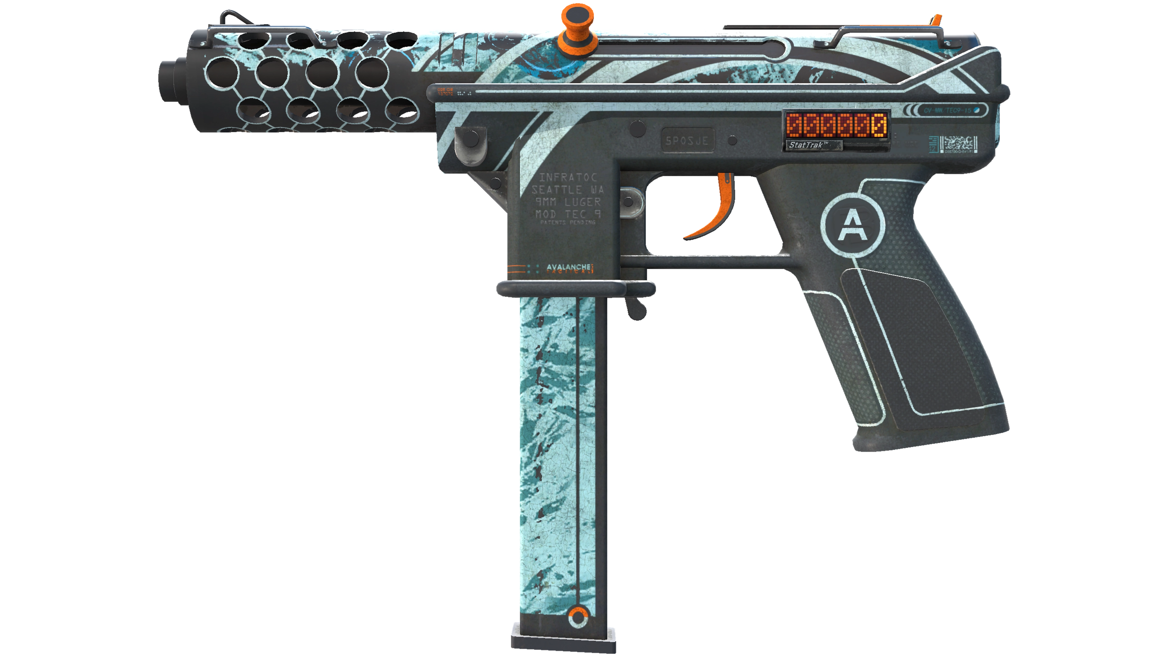 StatTrak™ Tec-9 | Avalanche (Battle-Scarred)