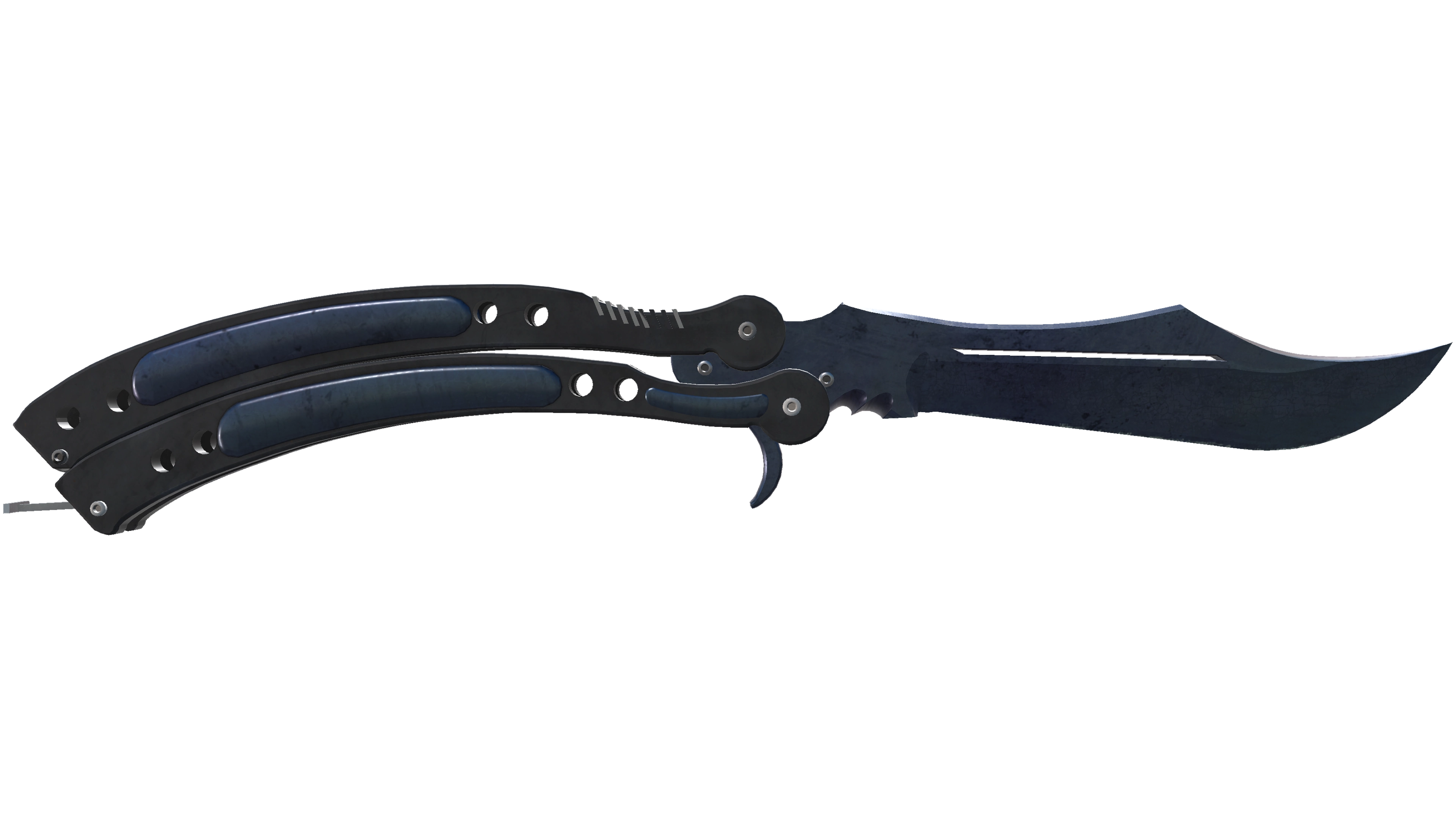 ★ StatTrak™ Butterfly Knife | Blue Steel (Battle-Scarred)