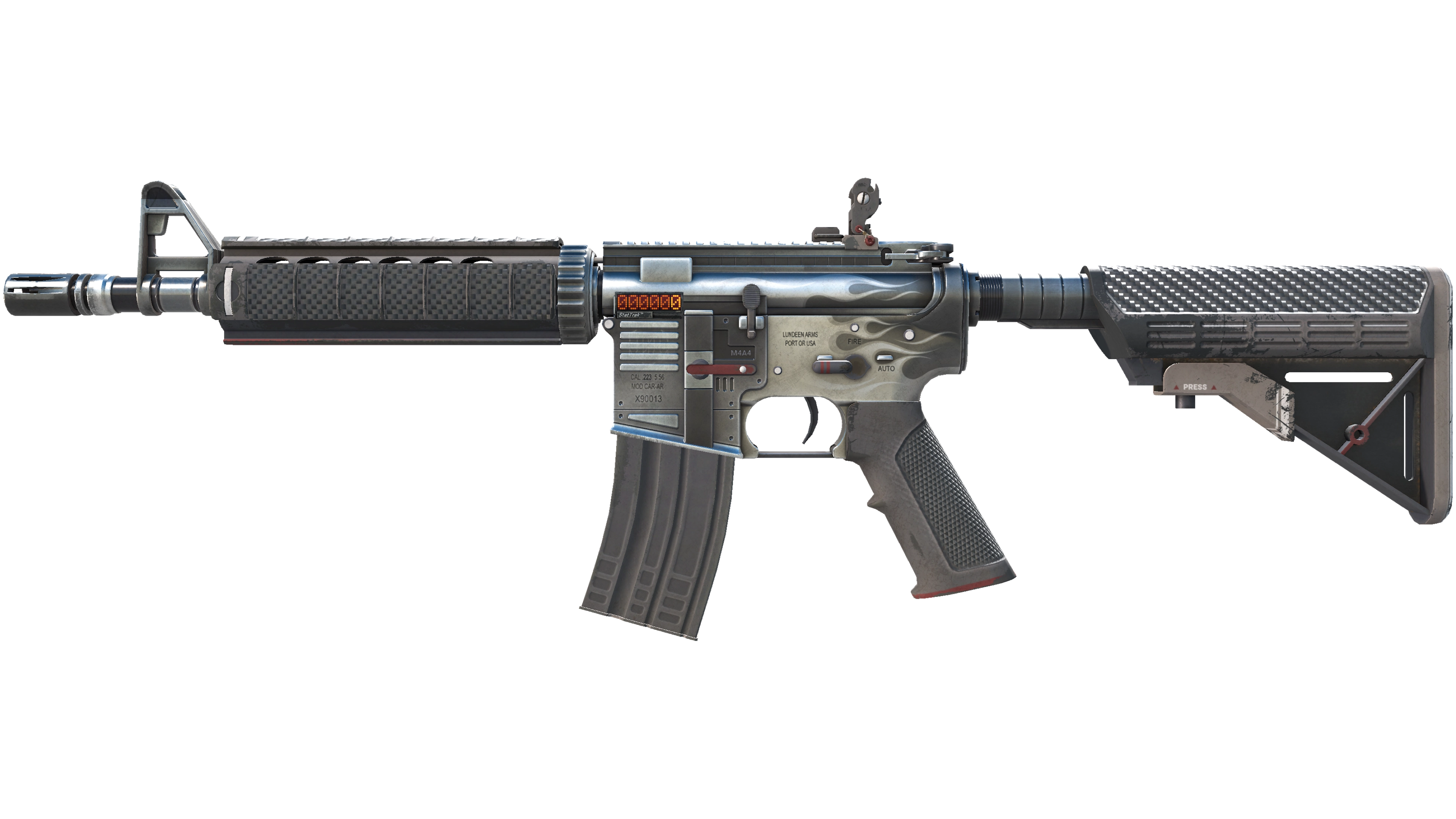 StatTrak™ M4A4 | Magnesium (Well-Worn)