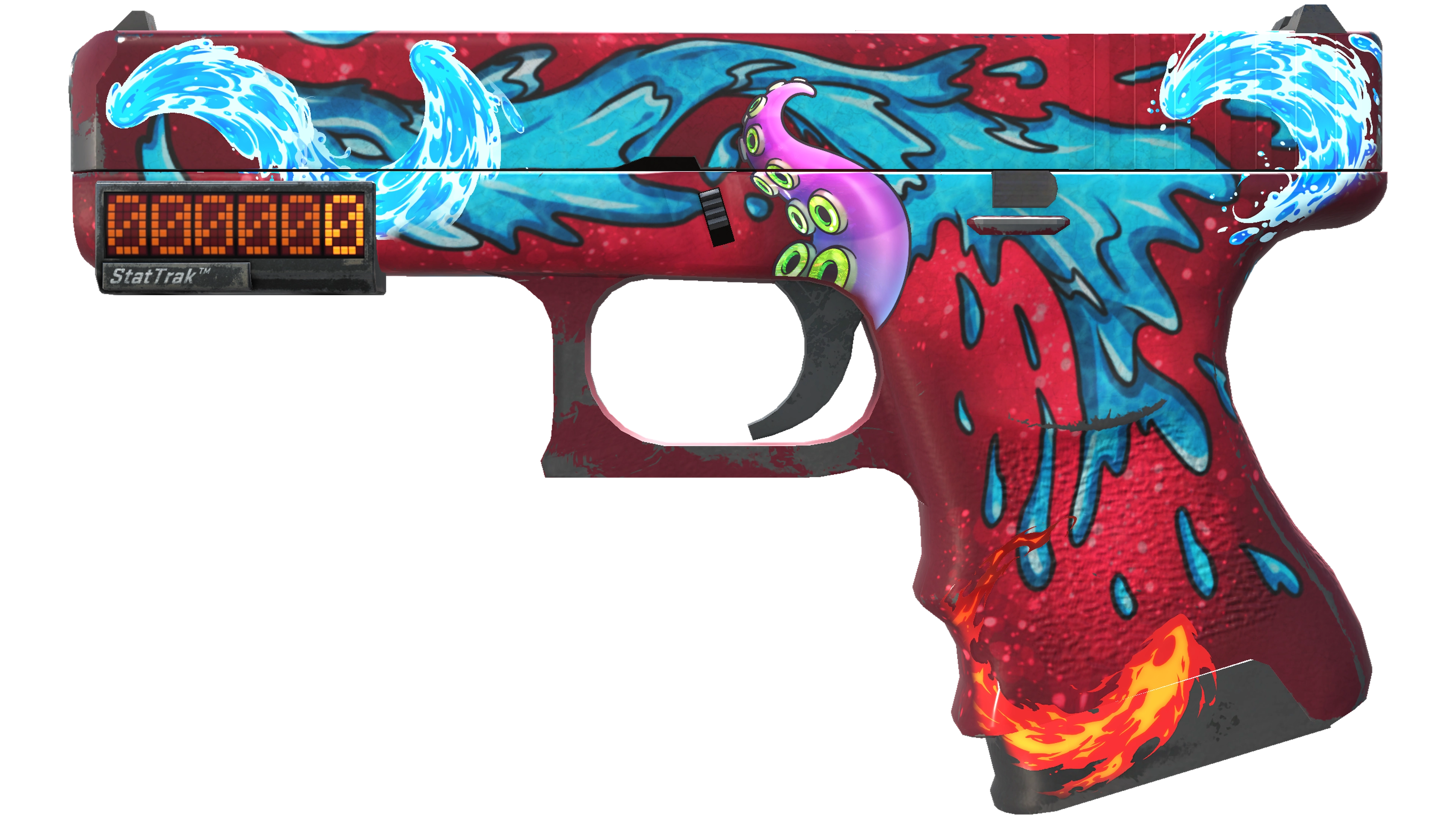 Miniatura de StatTrak™ Glock-18 | Water Elemental (Field-Tested)