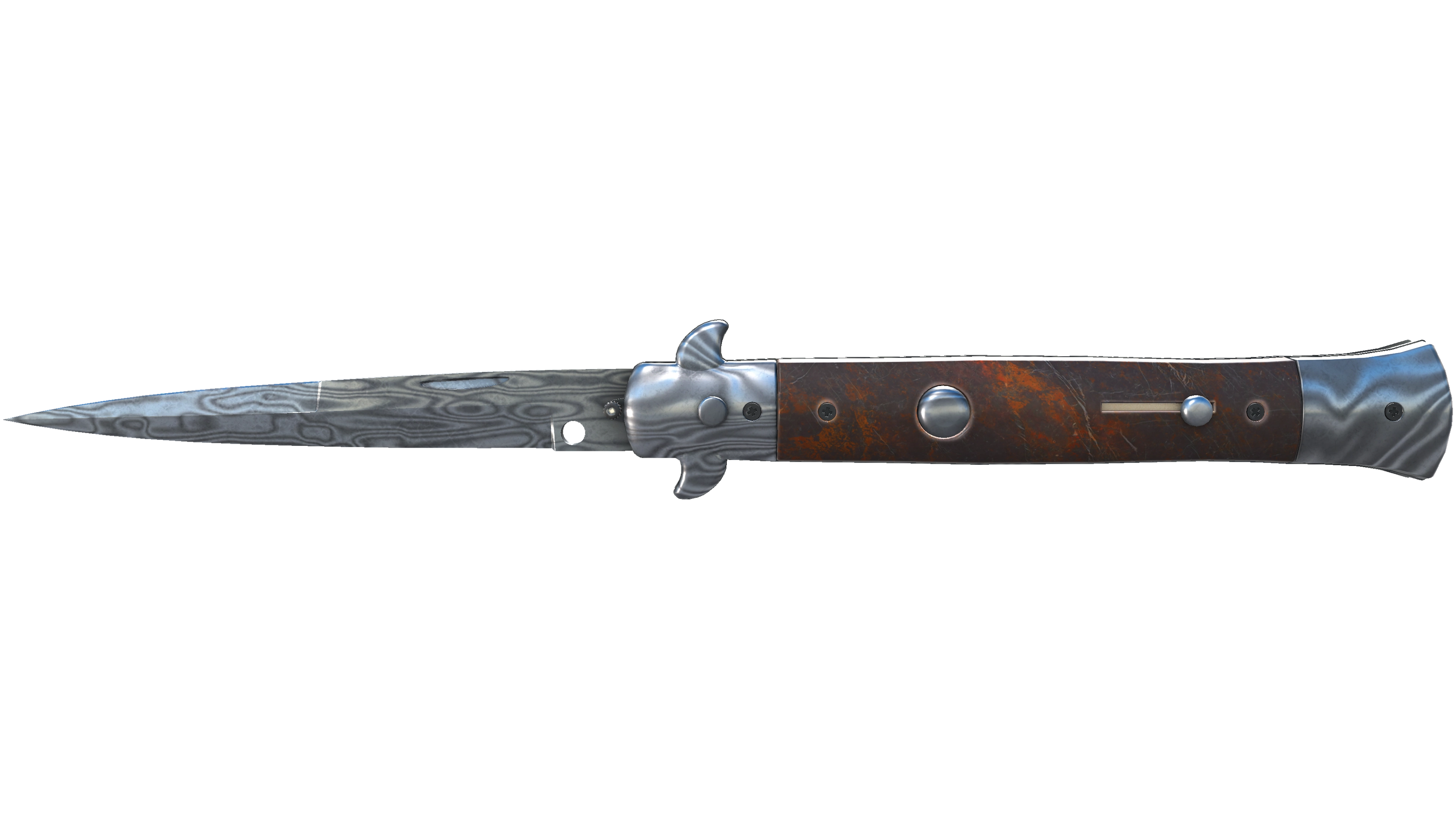 Миниатюра ★ Stiletto Knife | Damascus Steel (Field-Tested)