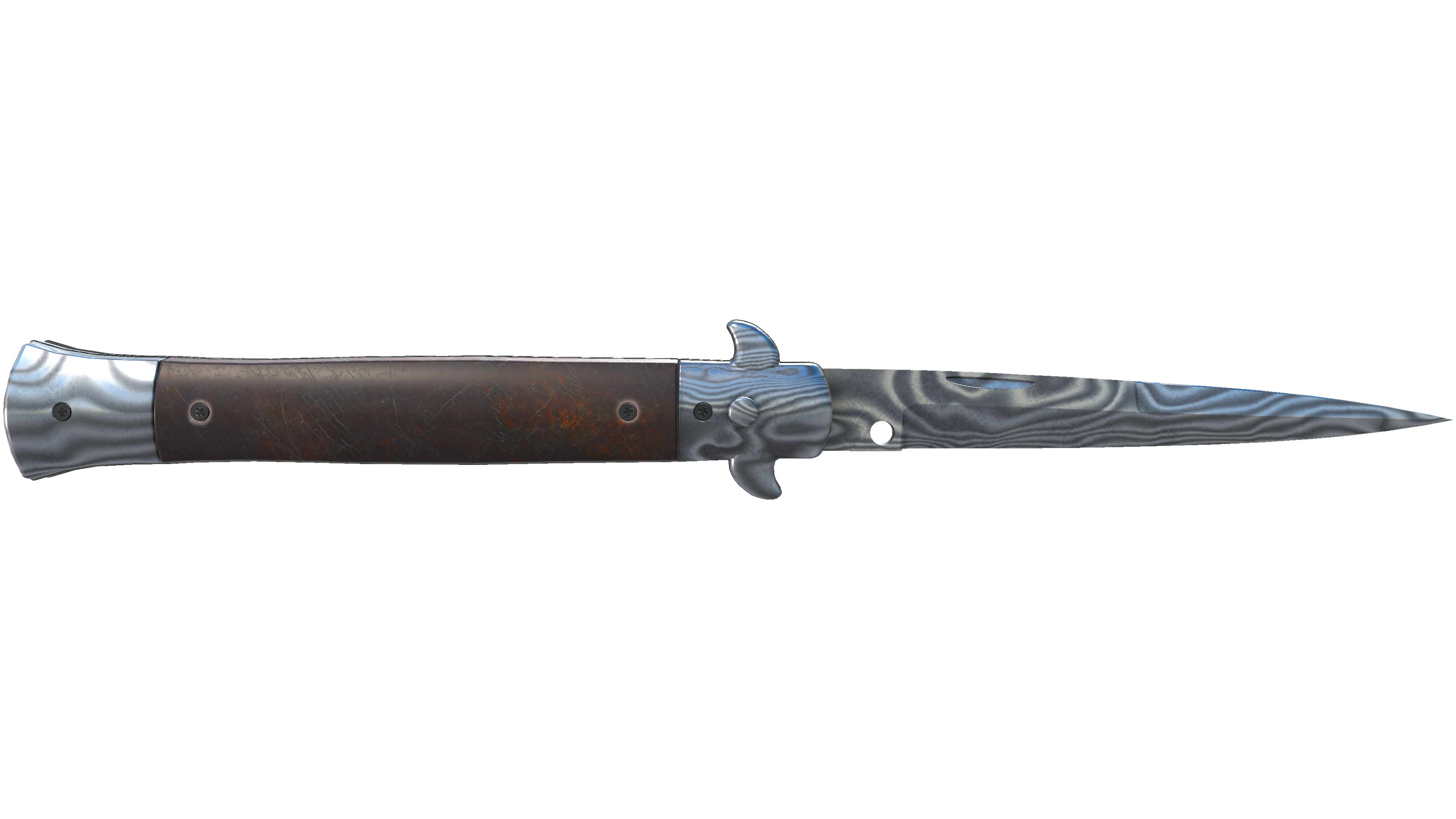 ★ Stiletto Knife | Damascus Steel (Field-Tested)